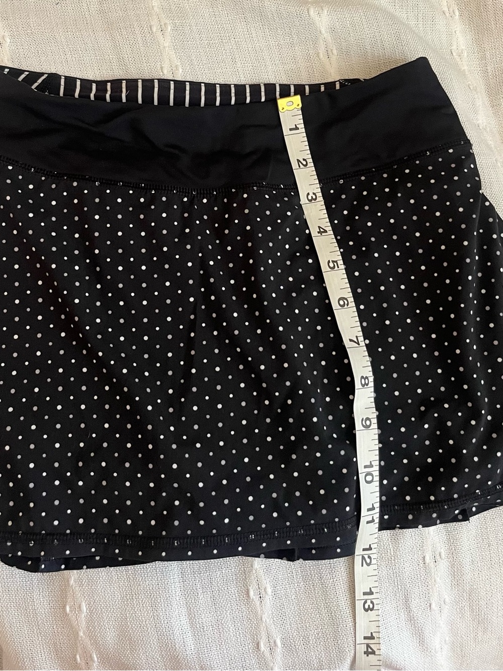 Lululemon Run: Pace Setter Skirt Chevron Dot Black Running Athletic Skort 2 - Picture 7 of 9